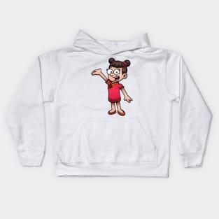 Chinese Girl Wearing Traditional Clothes Kids Hoodie